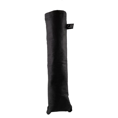 Black textured sleeve with a Meatdryer brand tag on a white background